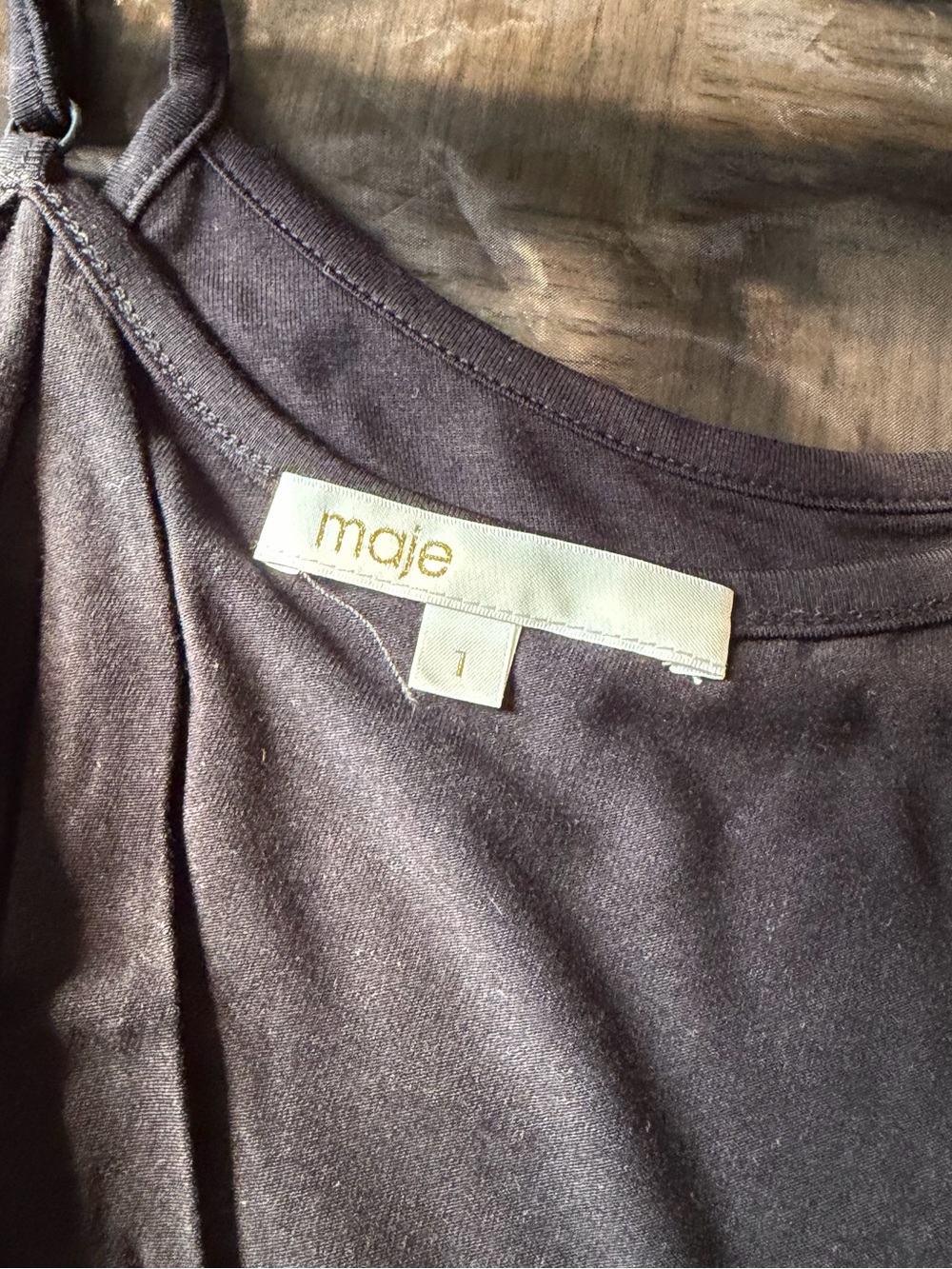 Maje Black Sheer 'WITH LOVE' Layered Mesh Tee - Picture 7 of 9